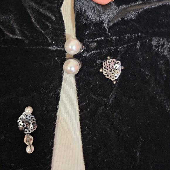 Anthropologie's Maeve Short-Sleeve Embellished Velvet Mini Dress - Picture 10 of 14